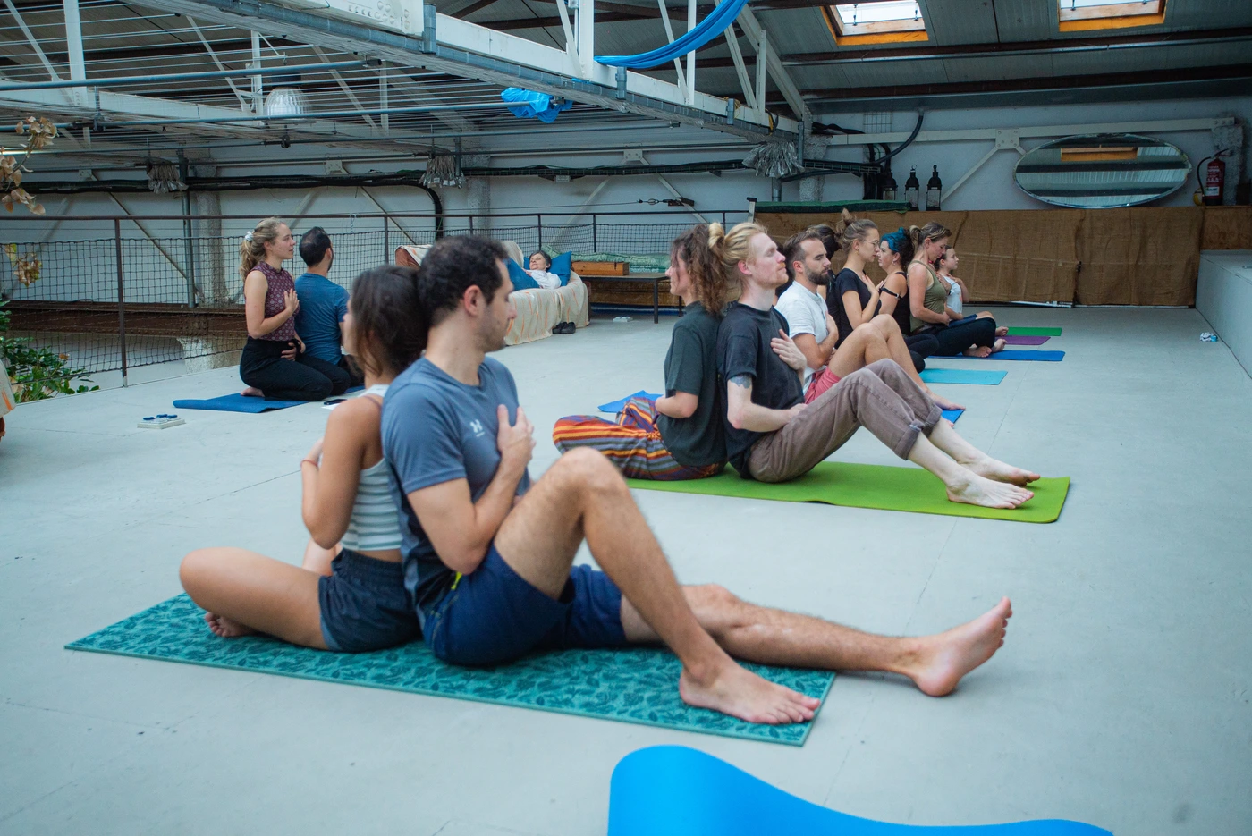 La clase de yoga de la mañana